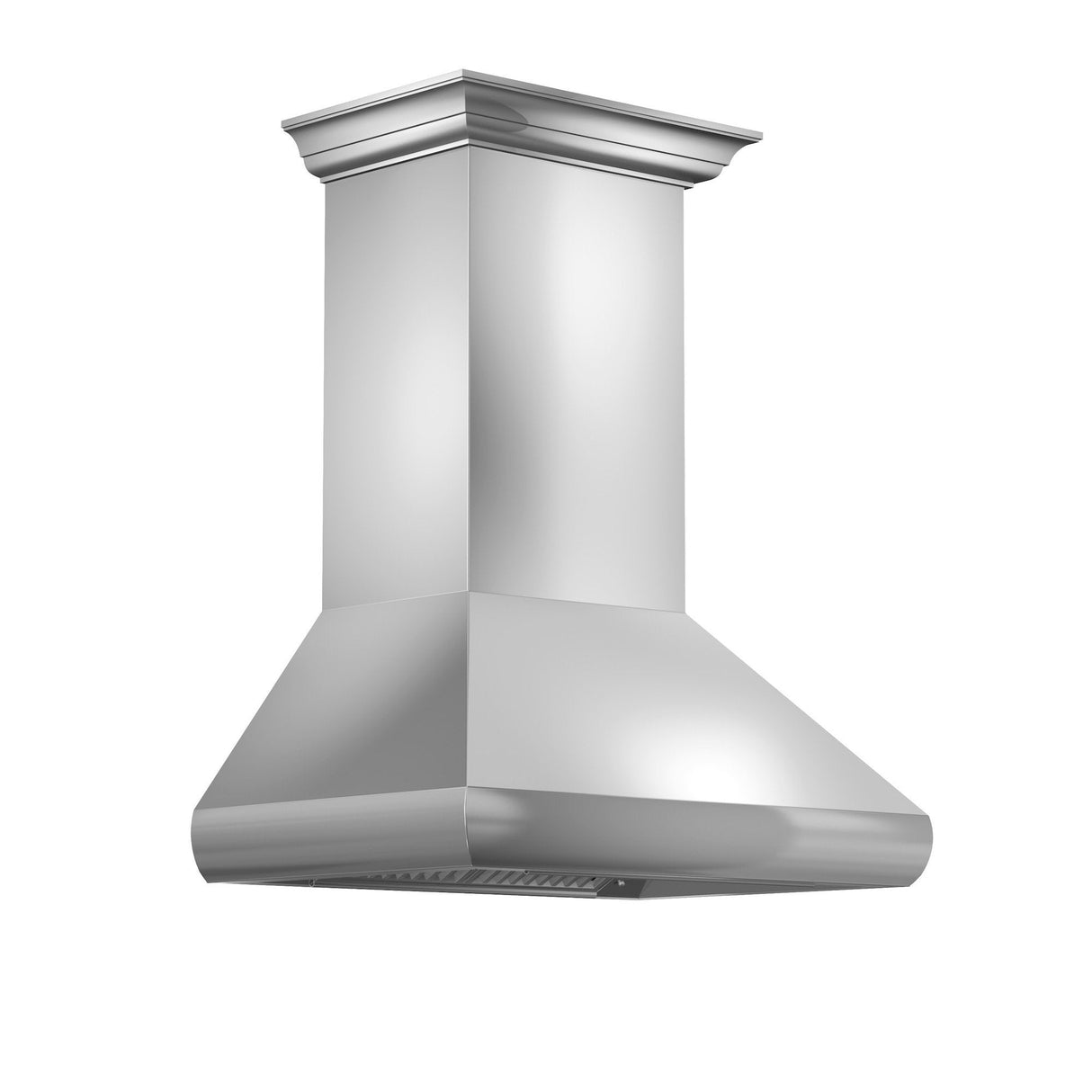 ZLINE 30" Professional Convertible Vent Wall Mount Range Hood in Stainless Steel with Crown Molding (587CRN-30)