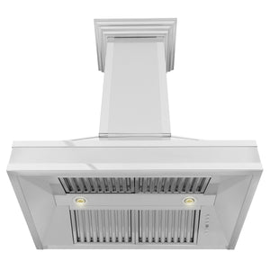 ZLINE 30" Designer Series Wall Mount Range Hood in Fingerprint Resistant Stainless Steel with Mirror Accents (655MR-30)