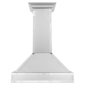 ZLINE 36" Designer Series Ducted Wall Mount Range Hood in Fingerprint Resistant Stainless Steel with Mirror Accents (655MR-36)