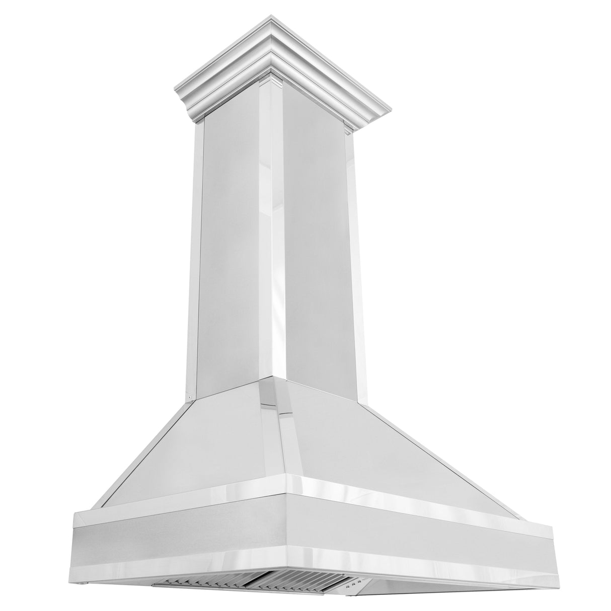 ZLINE 36" Designer Series Ducted Wall Mount Range Hood in Fingerprint Resistant Stainless Steel with Mirror Accents (655MR-36)