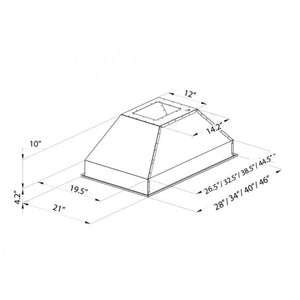 ZLINE 28" Ducted Island Mount Range Hood Insert in Stainless Steel (721i-28)