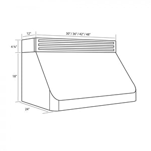 ZLINE 30" Recirculating Under Cabinet Range Hood in Stainless Steel (RK520-30)