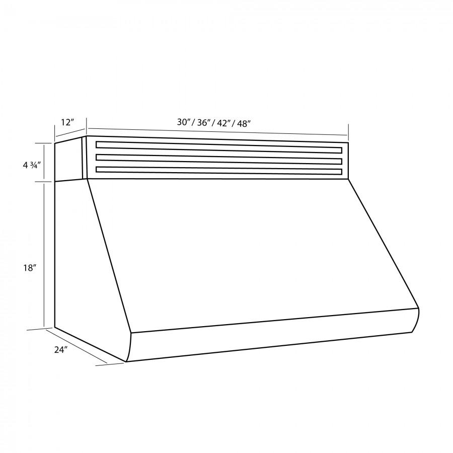 ZLINE 36" Recirculating Under Cabinet Range Hood in Stainless Steel (RK527-36)