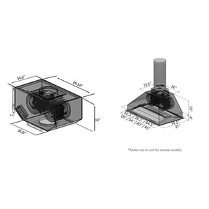 ZLINE 40" Remote Blower Ducted Range Hood Insert in Stainless Steel (721-RD-40)