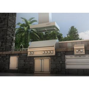 ZLINE 48" Ducted Outdoor Island Mount Range Hood in Stainless Steel (KECOMi-304-48)