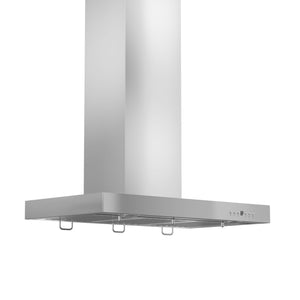 ZLINE 36" Convertible Vent Wall Mount Range Hood in Stainless Steel with Crown Molding (KECRN-36)