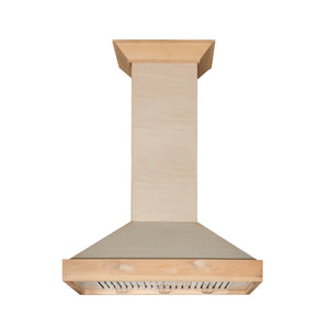 ZLINE 30" Ducted Unfinished Wooden Wall Mount Range Hood (KBUF-30)