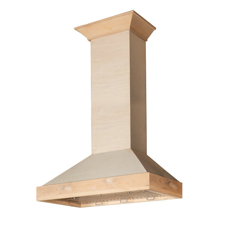 ZLINE 48" Ducted Unfinished Wooden Wall Mount Range Hood (KBUF-48)