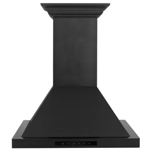 ZLINE 24" CrownSound Ducted Vent Wall Mount Range Hood in Black Stainless Steel with Built-in Bluetooth Speakers (BSKBNCRN-BT-24)