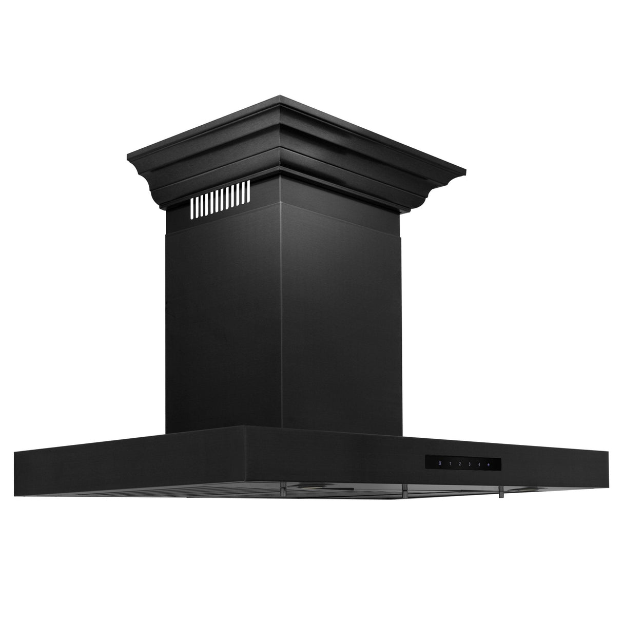 ZLINE 24" Convertible Vent Wall Mount Range Hood in Black Stainless Steel with Crown Molding (BSKENCRN-24)