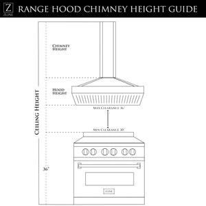 ZLINE 36" Convertible Vent Convertible Vent Wall Mount Range Hood in Stainless Steel & Glass (KN-36)