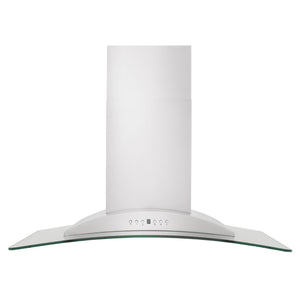 ZLINE 36" Convertible Vent Convertible Vent Wall Mount Range Hood in Stainless Steel & Glass (KN-36)