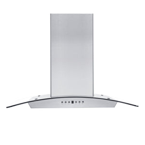 ZLINE 36" Convertible Vent Wall Mount Range Hood in Stainless Steel & Glass (KZ-36)