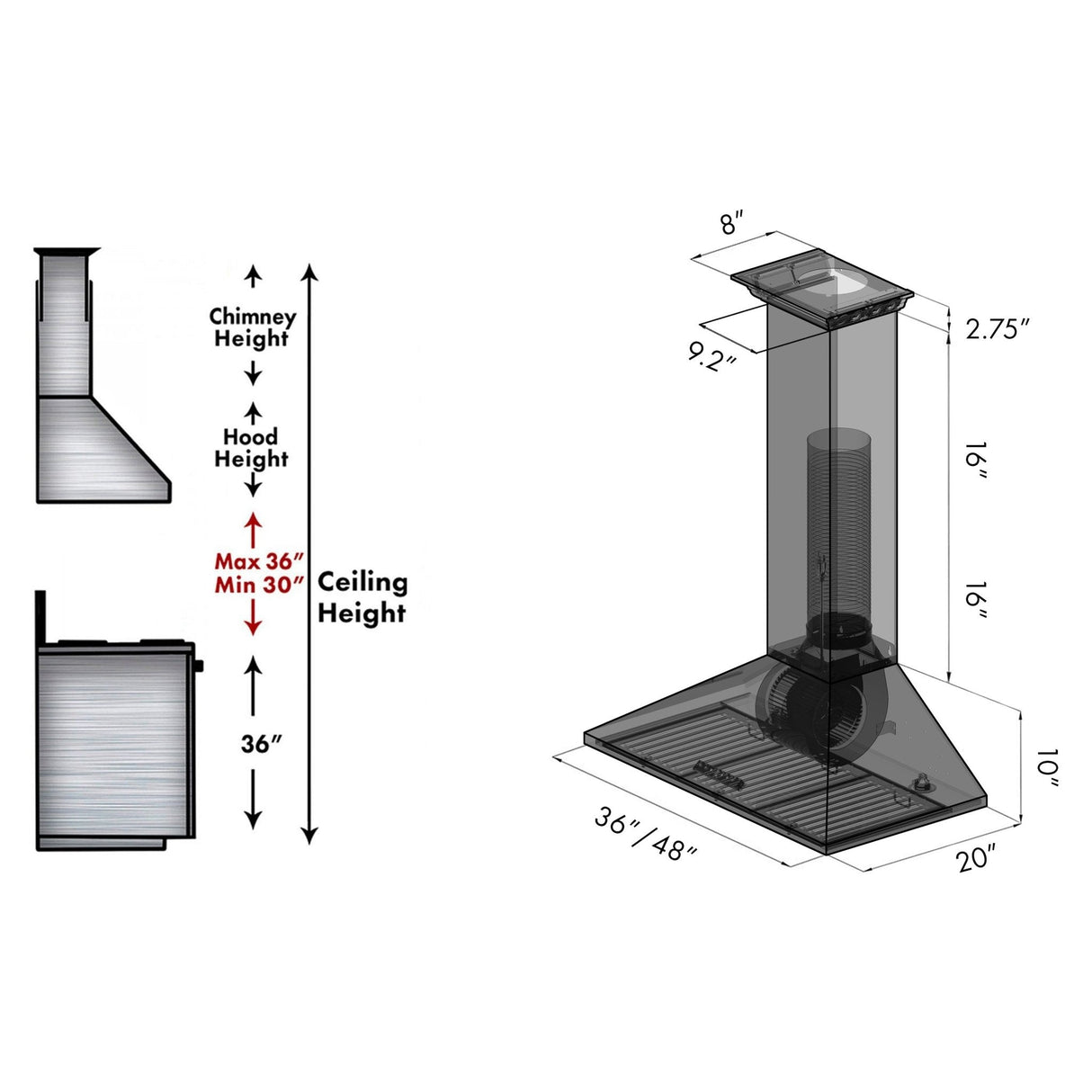 ZLINE 30" CrownSound Ducted Vent Wall Mount Range Hood in Stainless Steel with Built-in Bluetooth Speakers (KL2CRN-BT-30)