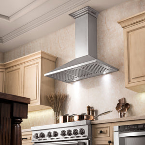 ZLINE 48" CrownSound Ducted Vent Wall Mount Range Hood in Stainless Steel with Built-in Bluetooth Speakers (KL2CRN-BT-48)