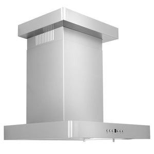 ZLINE 48" Convertible Vent Wall Mount Range Hood in Stainless Steel with Crown Molding (KECRN-48)