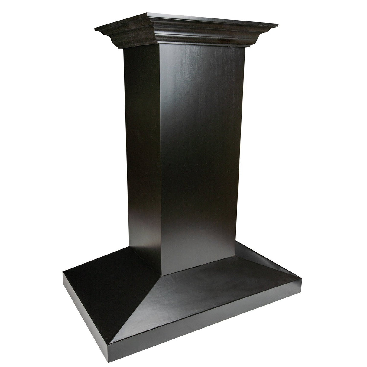 ZLINE 36" Convertible Vent Wooden Island Mount Range Hood in Black (KBiCC-36)