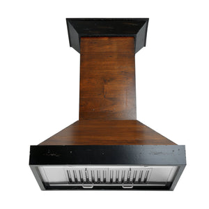 ZLINE 30" Convertible Vent Wooden Wall Mount Range Hood in Antigua and Walnut (KBAR-30)