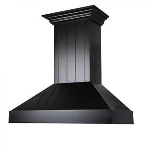 ZLINE 30" Wooden Convertible Vent Wall Mount Range Hood in Black - Includes Motor (KPCC-30)