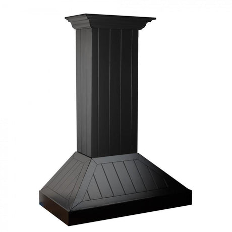 ZLINE 36" Wooden Convertible Vent Wall Mount Range Hood in Black - Includes Motor (KPCC-36)