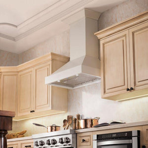 ZLINE 30" Ducted Wooden Wall Mount Range Hood in Cottage White (KBTT-30)