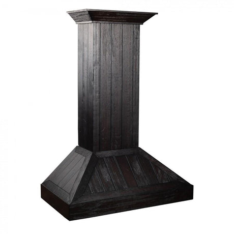 ZLINE 36" Wooden Convertible Vent Wall Mount Range Hood in Rustic Dark Finish - Includes Motor (KPDD-36)