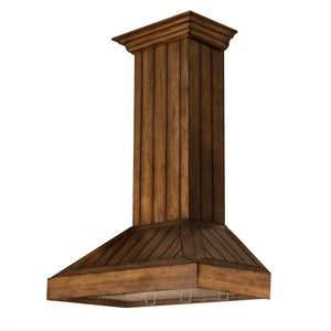 ZLINE 30" Wooden Convertible Vent Wall Mount Range Hood in Rustic Light Finish - Includes Motor (KPLL-30)