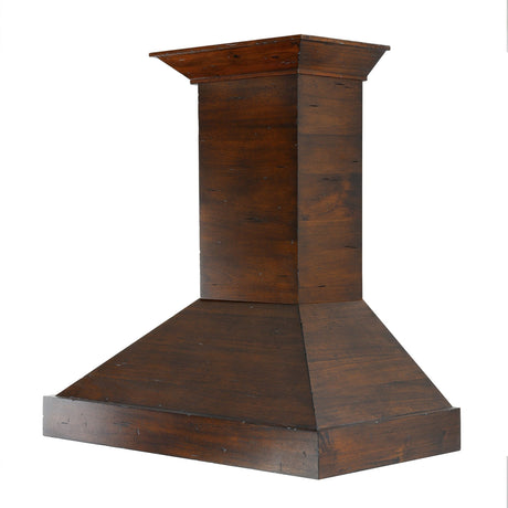 ZLINE 36" Convertible Vent Wooden Wall Mount Range Hood in Walnut (KBRR-36)