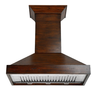 ZLINE 48" Convertible Vent Wooden Wall Mount Range Hood in Walnut (KBRR-48)