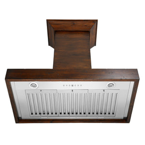 ZLINE 30" Ducted Wooden Wall Mount Range Hood in Walnut with Remote Motor (KBRR-RD-30)